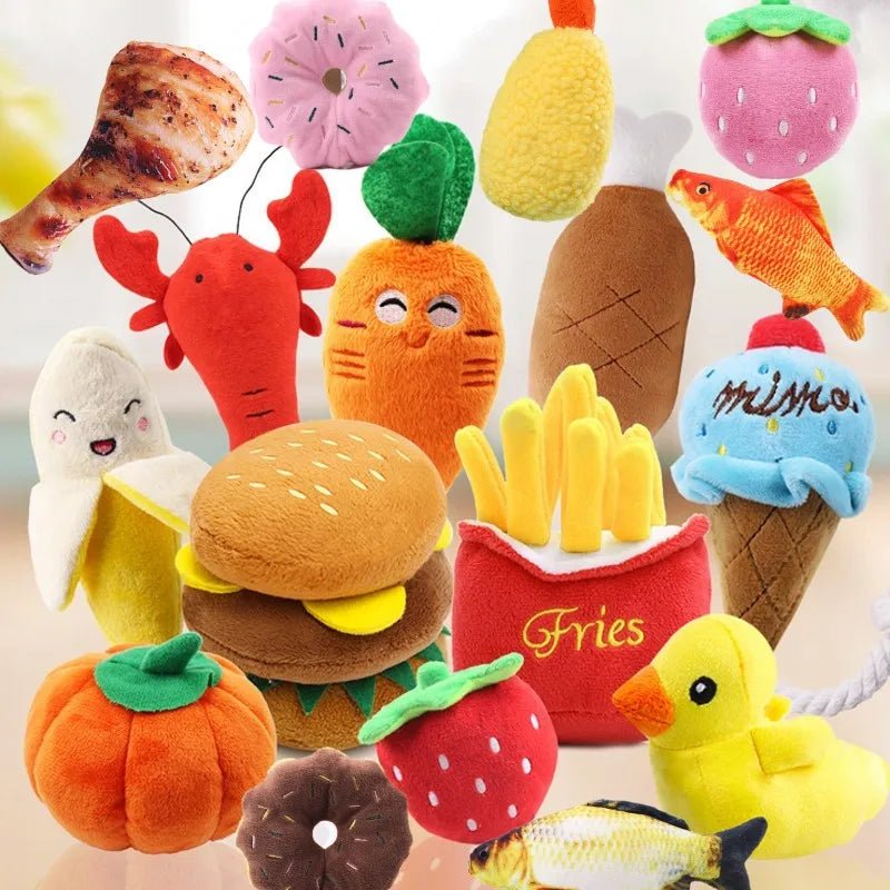 Dog Toys for Small Dogs Fleece Bone Chew Toys Puppy Plush Toys Squeaky Pet Cat Dog ProductsFrench Bulldog Chihuahua Accessories - fidotoy