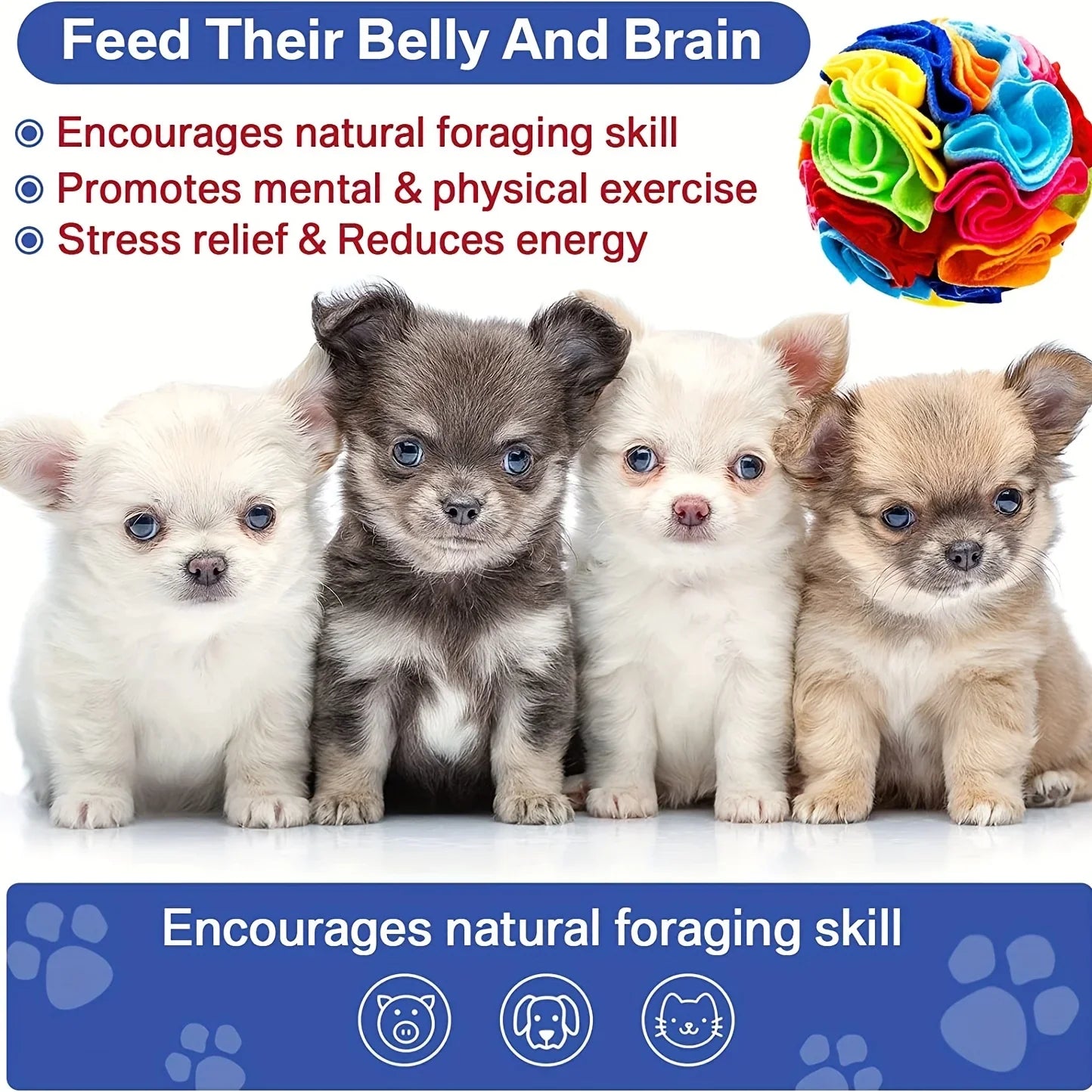 Snuffle Ball Treat Puzzle for Dogs - fidotoy