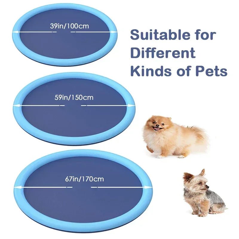 170cm Summer Dog Toy Splash Sprinkler Pad Pet Swimming Pool Interactive for Pet Children Interactive Outdoor Play Water Mat Toys - fidotoy